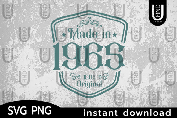 Made in 1965 Svg, Birthday Svg