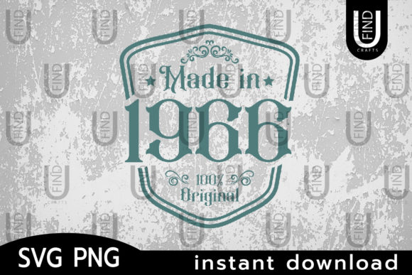 Made in 1966 Svg, Birthday Svg