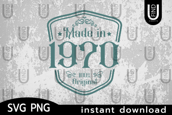 Made in 1970 Svg, Birthday Svg