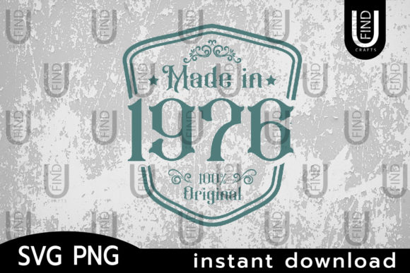 Made in 1976 Svg, Birthday Svg