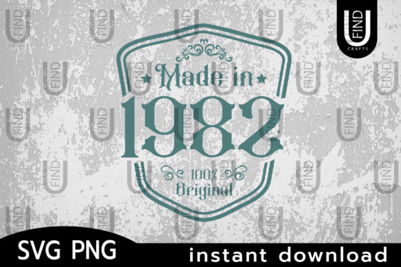 Made in 1982 Svg, Birthday Svg