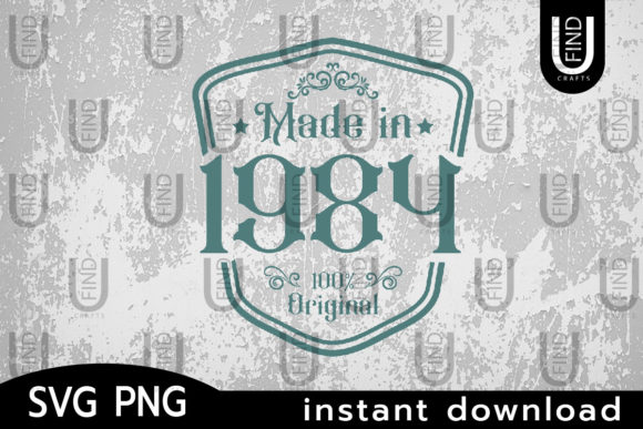 Made in 1984 Svg, Birthday Svg