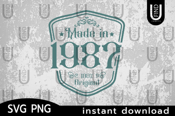 Made in 1987 Svg, Birthday Svg