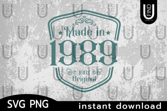 Made in 1989 Svg, Birthday Svg