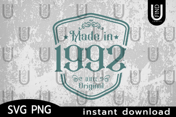 Made in 1992 Svg, Birthday Svg
