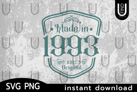 Made in 1993 Svg, Birthday Svg